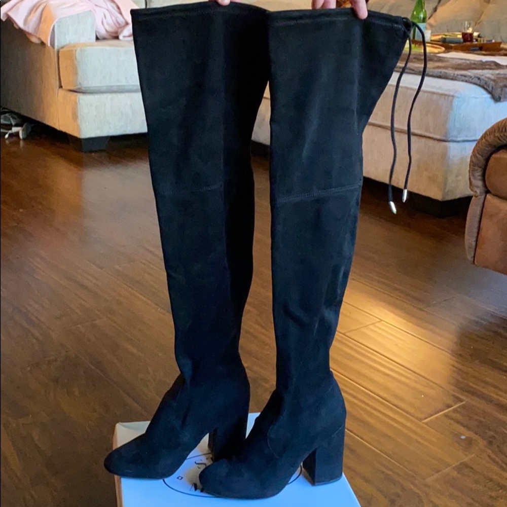 Steve Madden NORRIS Black Suede Size 8M